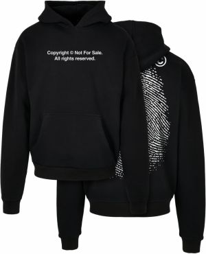 Ultraheavy Oversize Hoodie Fingerprint Black