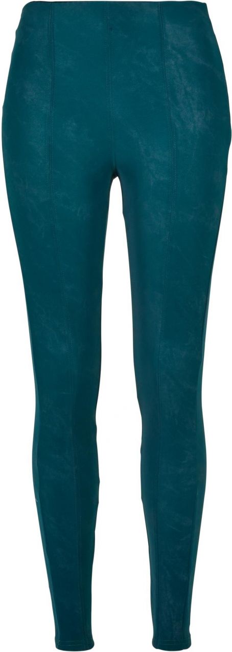 Women's washed trousers made of jasper artificial leather