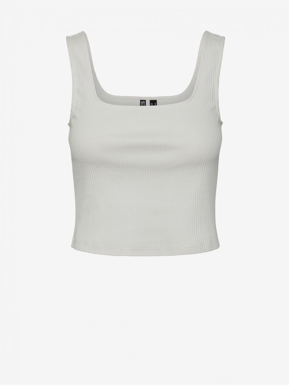 Biele dámske basic tielko Pieces Nukisa