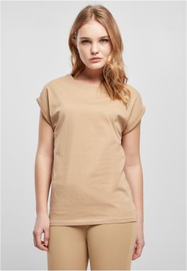 Women's T-shirt with extended shoulder union beige