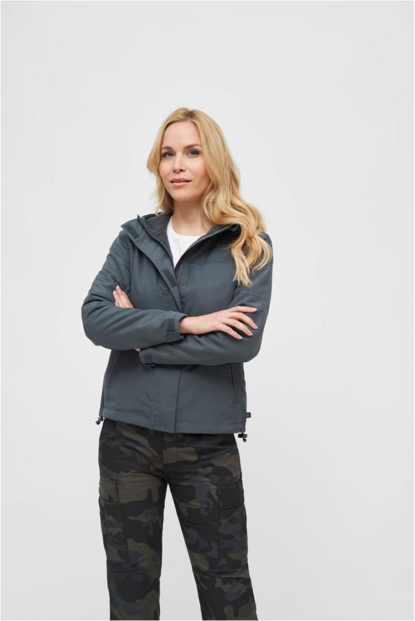 Women's windbreaker with front zipper anthracite