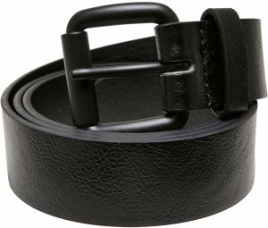 Regular belt with thorn buckle made of synthetic leather black