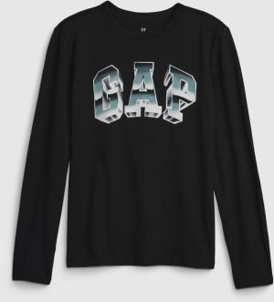 Čierne chlapčenské tričko s logom GAP