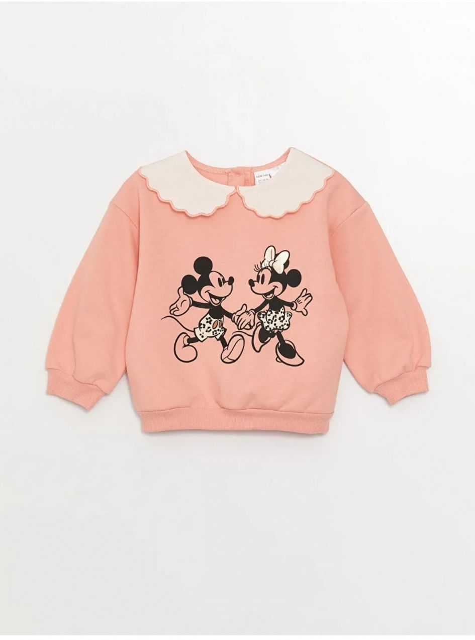LC Waikiki Lcw Baby Detská mikina s dlhými rukávmi a potlačou Disney pre dievčatá
