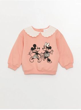 LC Waikiki Lcw Baby Detská mikina s dlhými rukávmi a potlačou Disney pre dievčatá