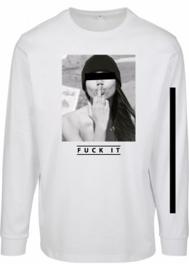 Men's long-sleeved T-shirt Fuck It white
