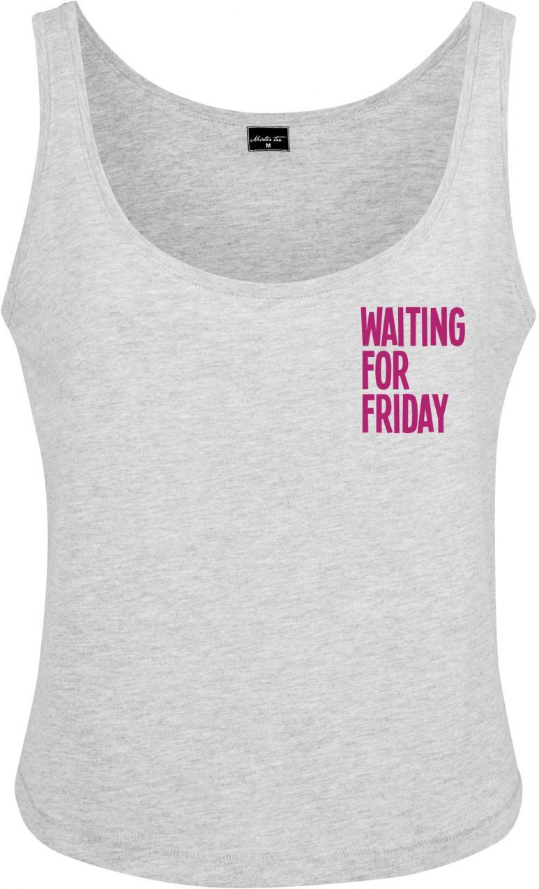Ladies Waiting For Friday Box Tank Heather Grey