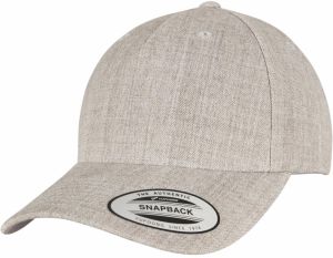 YP CLASSICS 5-PANEL PREMIUM COVERED CAP HEATHER GREY SNAPBACK CAP