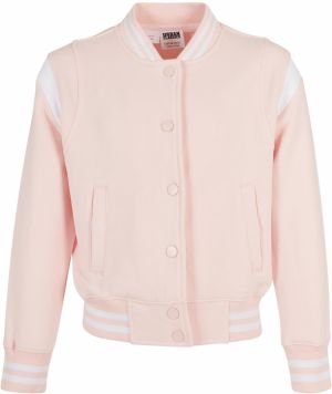 Inset College Sweat Jacket Pink/White Girls' Sweatshirt