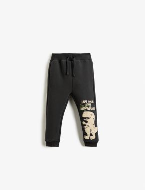 Koton Dinosaur Print Jogger Sweatpants with Tie Waist
