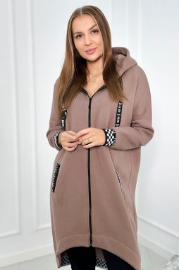 Mocca hoodie with zipper