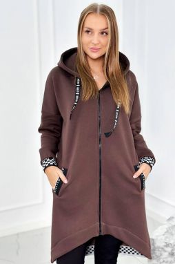Brown zip-up sweatshirt