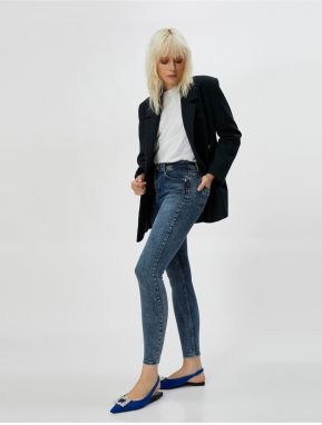 Koton Džínsy s vysokým pásom Úzke nohy - Carmen Jeans