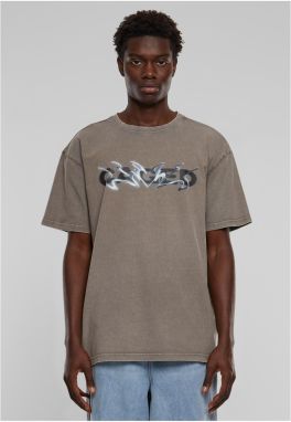 Men's T-Shirt Cagedchrome Acid Heavy Oversize Tee - Beige