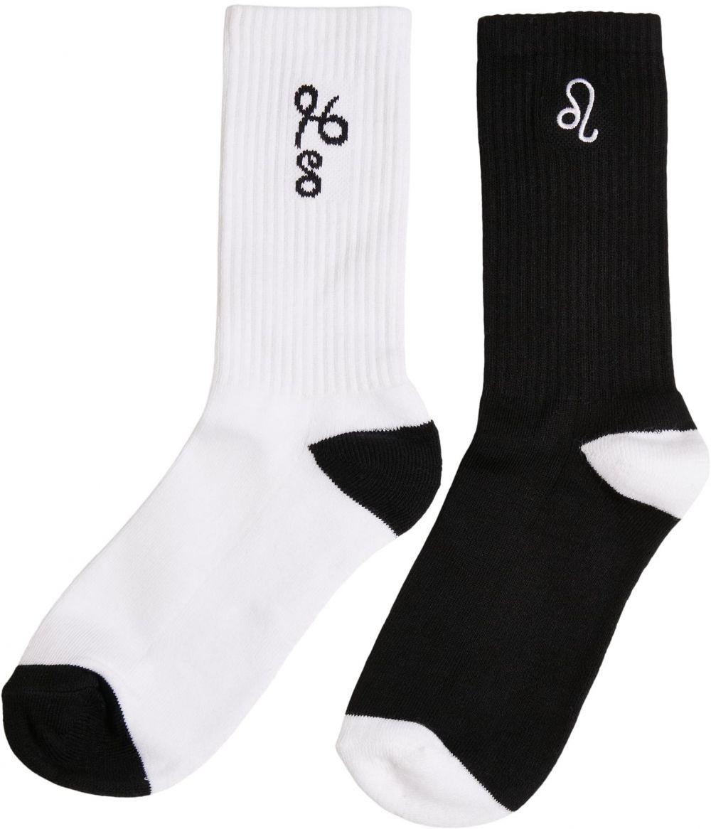 Zodiac Socks 2-Pack black/white leo