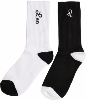 Zodiac Socks 2-Pack black/white leo