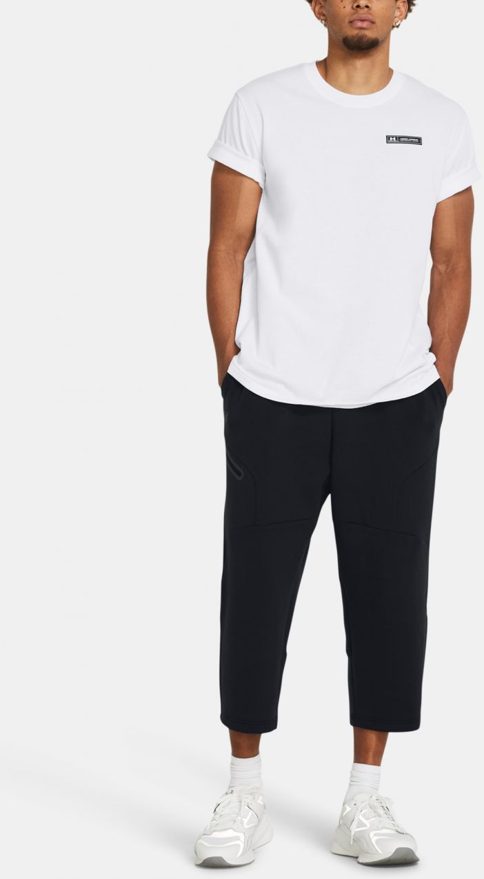 Čierne športové nohavice Under Armour Unstoppable Flc Baggy Crop