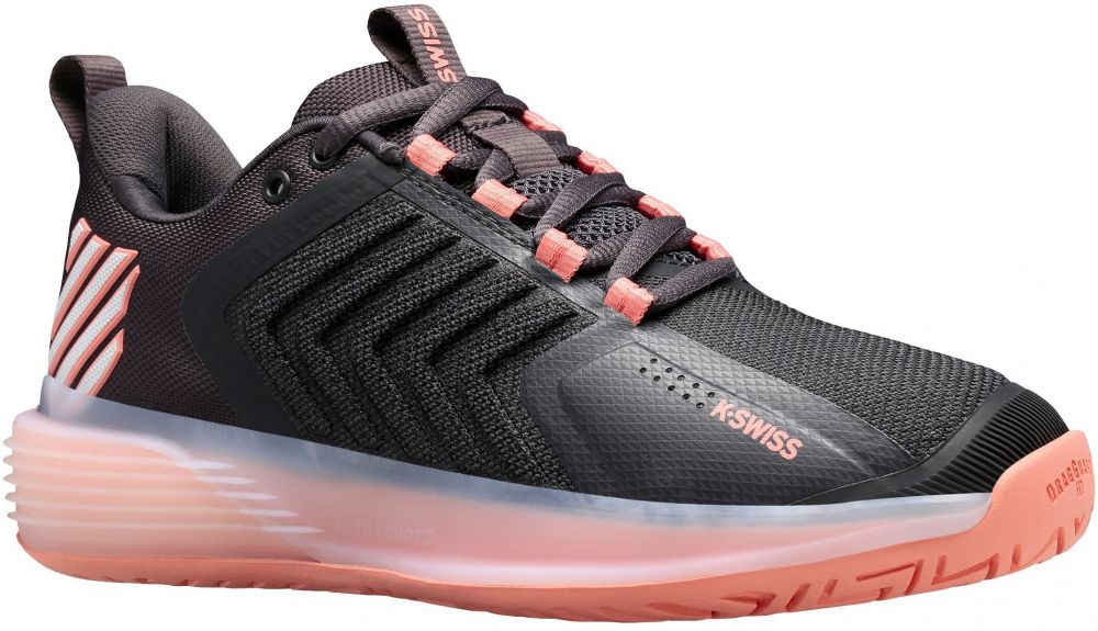 K-Swiss Ultrashot 3 Asphalt/Peach Amber EUR 40 Women's Tennis Shoes
