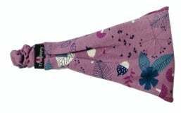 Girl's scarf - lilac petals - 11cm