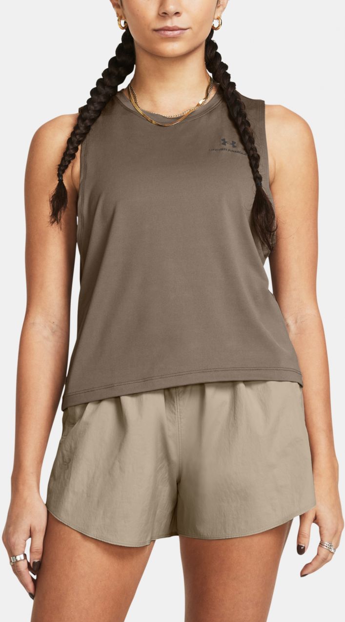 Hnedé športové tielko Under Armour Vanish Energy Crop Tank
