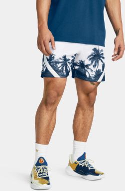 Modro-biele pánske športové kraťasy Under Armour Curry Mesh Short 3