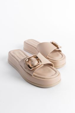 Dámske papuče Capone Outfitters s klinovým podpätkom a jedným remienkom na pracku