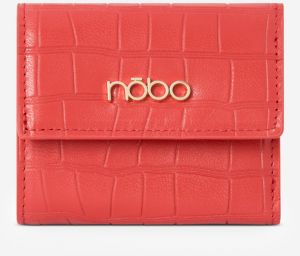 Nobo Women's Small Animal Pattern Natural Leather Wallet Red