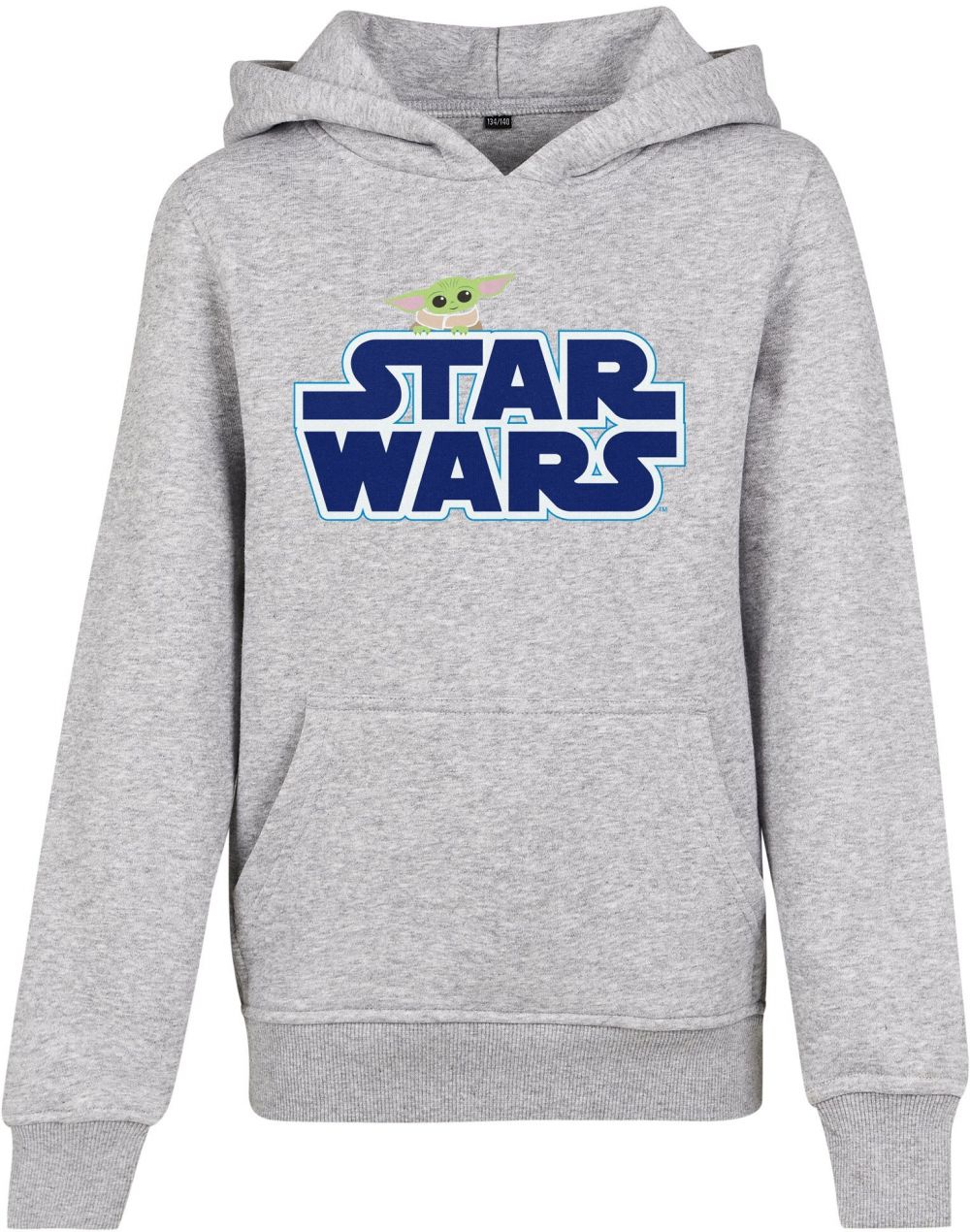 Children's Star Wars Blue Logo Hoody Heather Grey