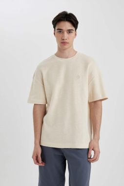 DEFACTO Comfort Fit Crew Neck Printed Knitwear T-Shirt