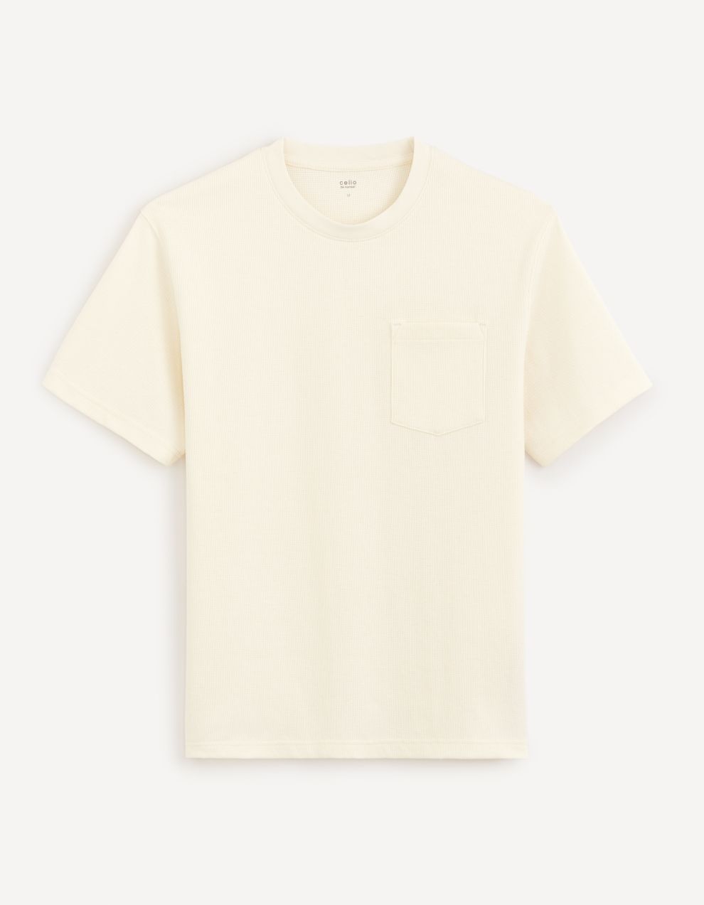 Krémové pánske tričko Celio Gedecide