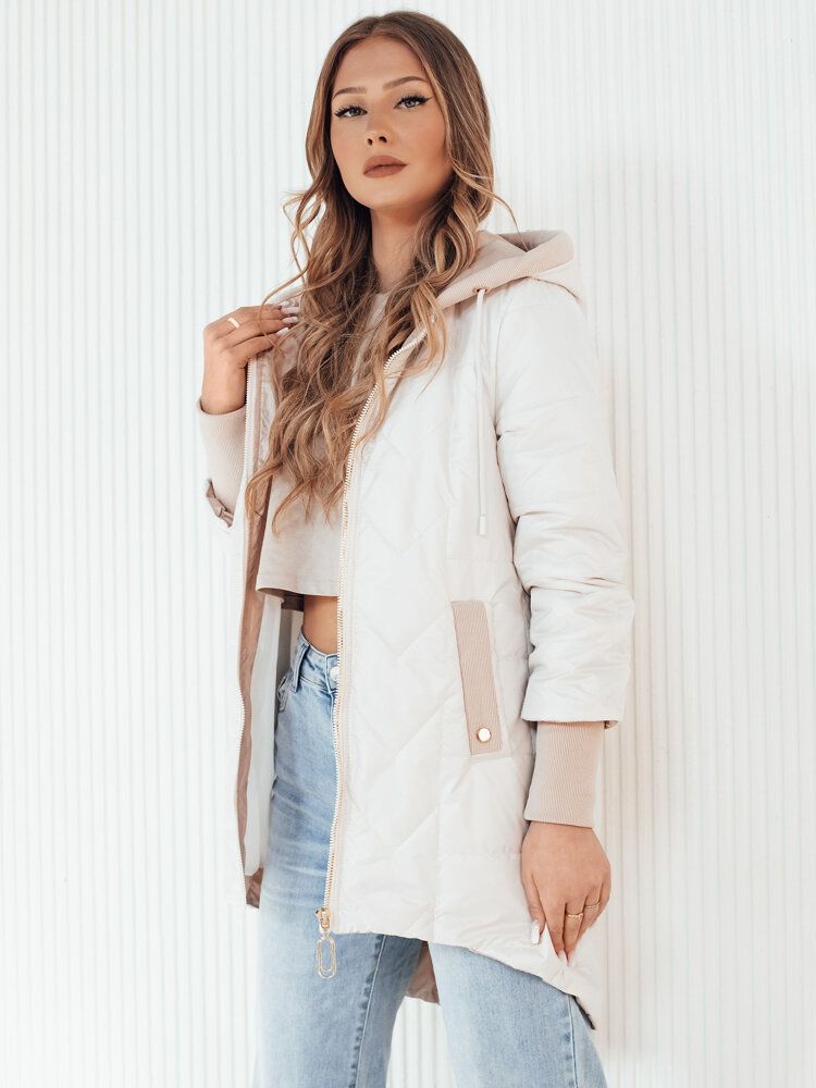 Women's quilted jacket FLONSA white Dstreet