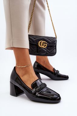 Pumps with decoration, Black Samassa