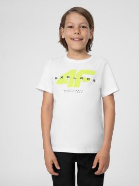 Boys' cotton T-shirt 4F