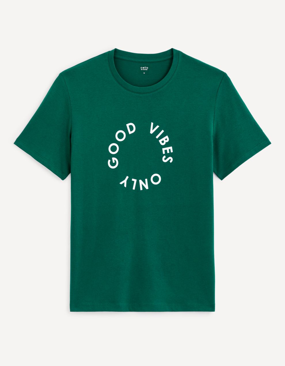 Tmavozelené pánske tricko Celio Gecircu