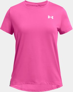 Tmavo ružové dievčenské športové tričko Under Armour Knockout Tee