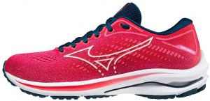 Women's Running Shoes Mizuno Wave Rider 25 / Phlox Pink / White / Gibraltor Sea