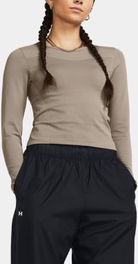 Hnedé dámske tričko Under Armour Vanish Elite Seamless LS