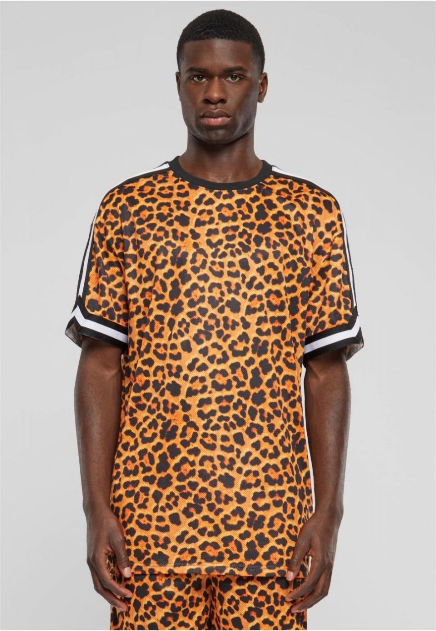 Men's T-Shirt Oversized Mesh AOP - leopard