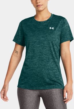 Tmavozelené dámske melírované tričko Under Armour Tech SSC-Twist