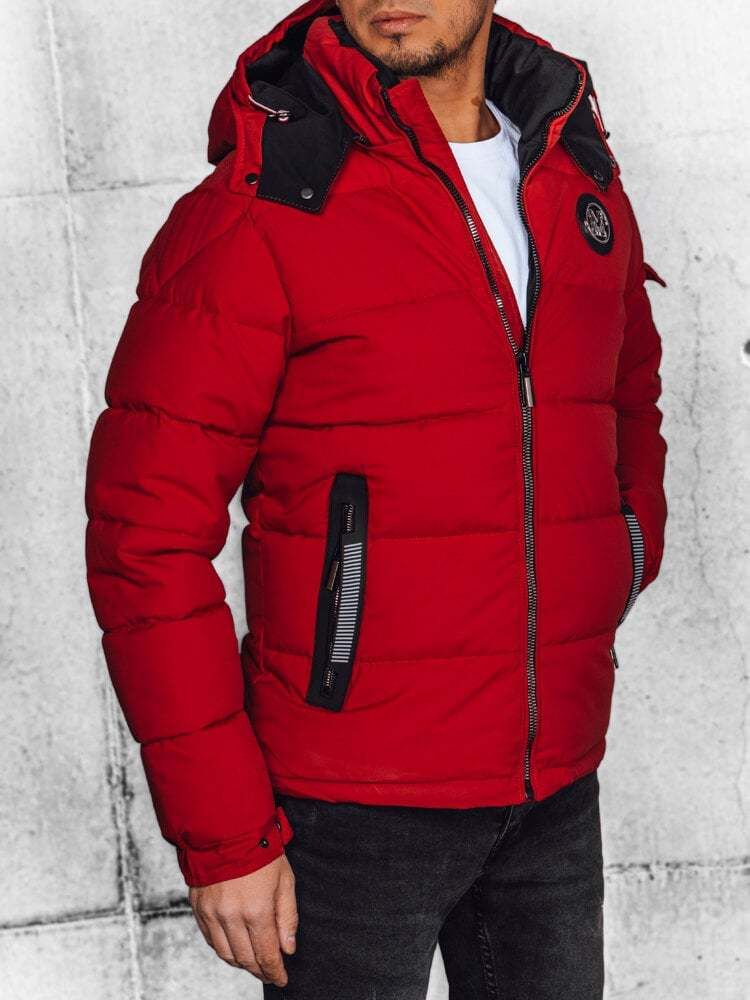 Men's Burgundy Quilted Dstreet Jacket