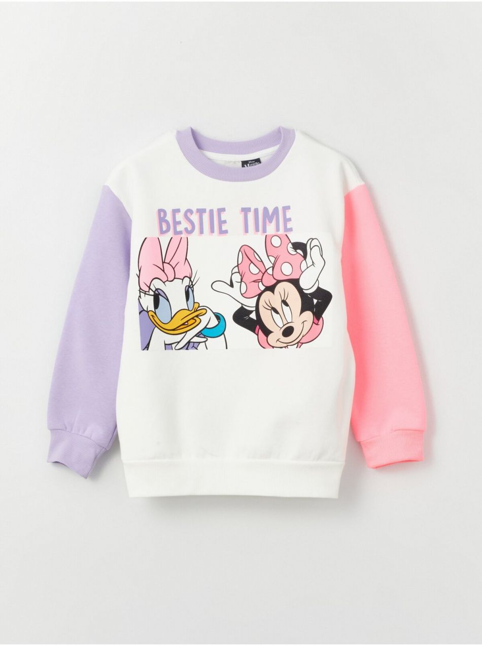 Dievčenská mikina s okrúhlym výstrihom, dlhým rukávom a potlačou Disney od LC Waikiki