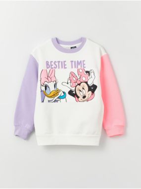 Dievčenská mikina s okrúhlym výstrihom, dlhým rukávom a potlačou Disney od LC Waikiki