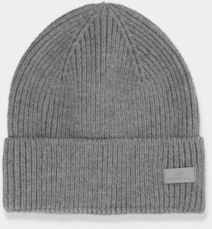 Men's winter hat with 4F logo grey