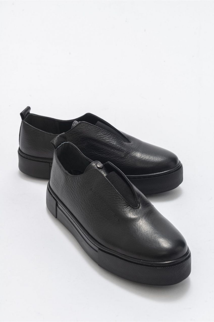 LuviShoes Boom dámske čierne kožené tenisky