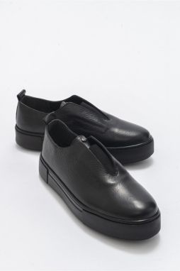LuviShoes Boom dámske čierne kožené tenisky