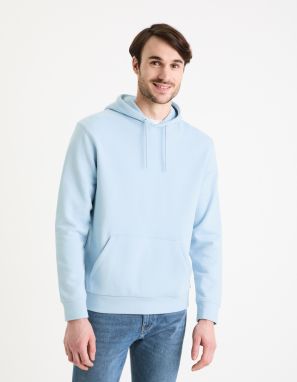 Svetlomodrá pánska basic mikina Celio Fesix