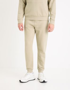 Béžové pánske basic tepláky Celio Fojoggie