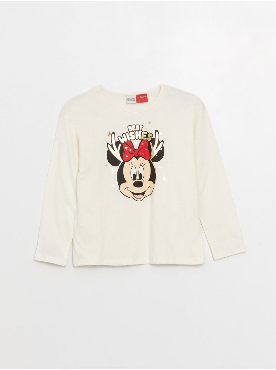 Detské tričko s dlhým rukávom a potlačou Minnie Mouse od LC Waikiki