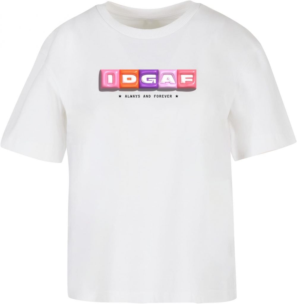 Women's T-shirt IDGAF - white