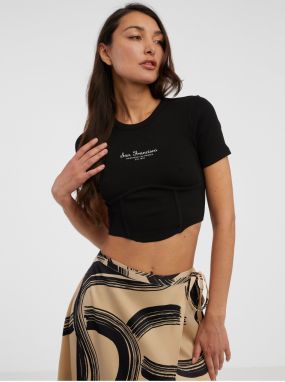 Čierny dámsky crop top ONLY Lola
